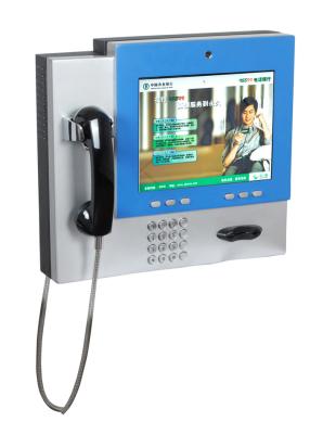 Quiosque fixado na parede conexivo sem fio com telefone e webcamera para a chamada video V602
