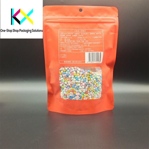 Rotogravure Printing Chinese Medical Products Packaging Clear Stand Up Pouch With Window