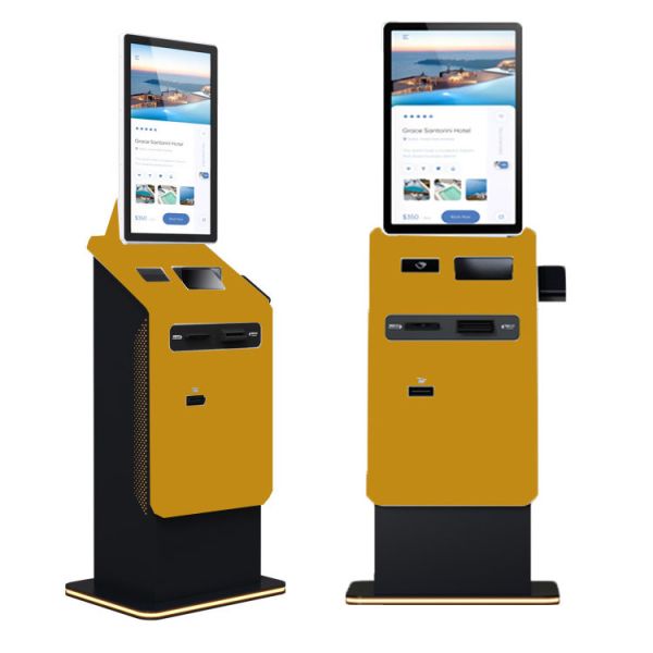 27 32 Inch Floor Standing Touch Screen Self Cash Dispenser Coin Recycler Android Bill Acceptor Printer Payment Kiosk Terminal