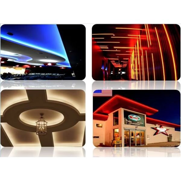 RGB LED Neon Flex Rope Light Milky-White PVC Jacket IP65 CE/RoHS Certified 360-Degree 50M Ribbon