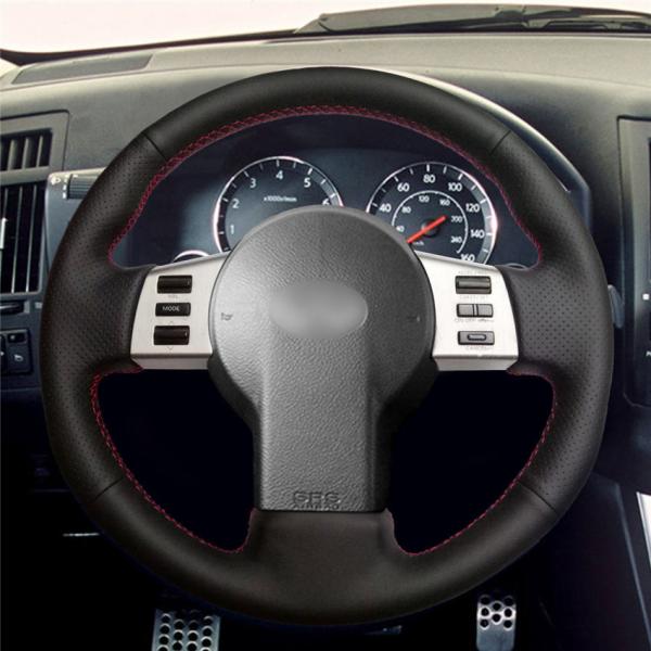 Green Thread Custom Black DIY Steering Wheel Cover for Infiniti FX35 FX45 2003-2012