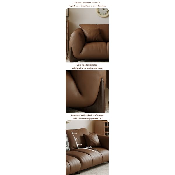 Italian Genuine Leather Sectional Recliner Sofa Set Modular Living Room Furniture