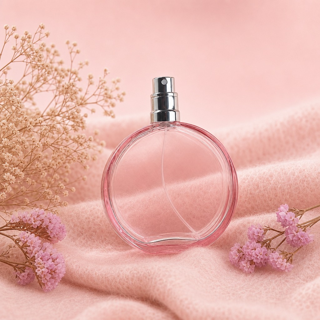 50ml 100ml Glass Perfume Bottles Round Empty Spray Cloud Shaped Cap Crimp Neck