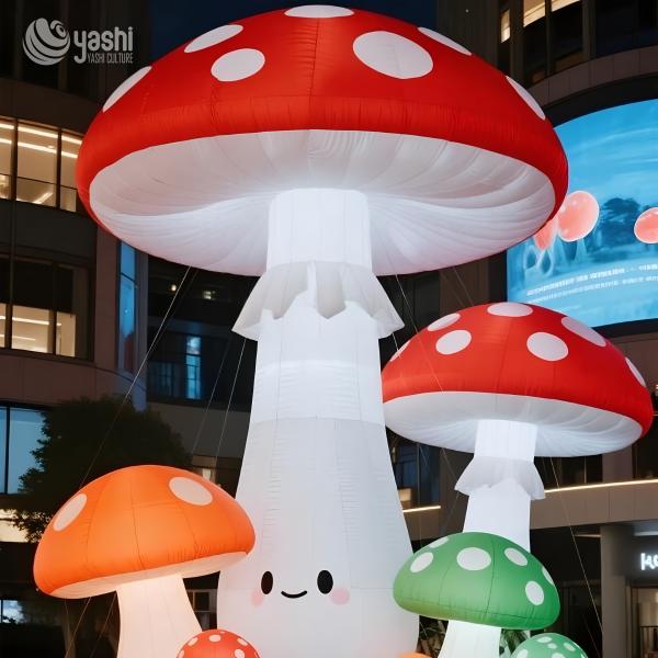 Colorful Mushroom Balloon Inflatable Decorations for Outdoor Amusement Park