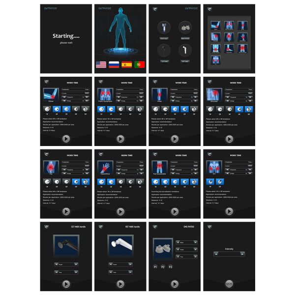 4 en 1 EMS máquina de onda de choque 448K máquina de terapia de vacío para dar forma al cuerpo