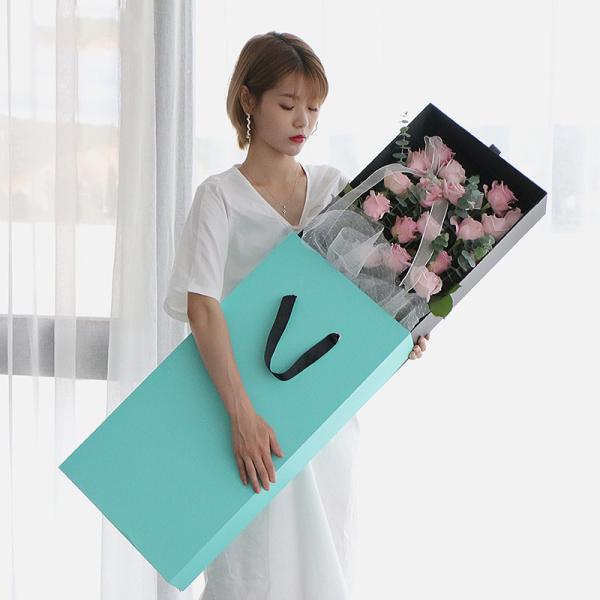Rectangle Gift Florist Cardboard Boxes Paperboard Carton Rose Packaging Display