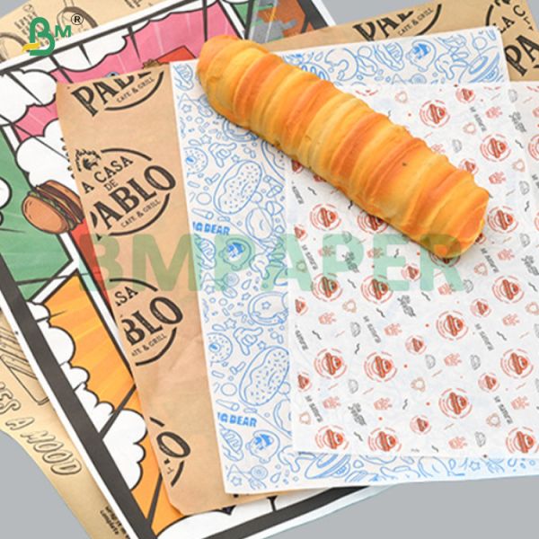 38gsm White Degradable Fried Foods Wrapping GreaseProof Paper  
