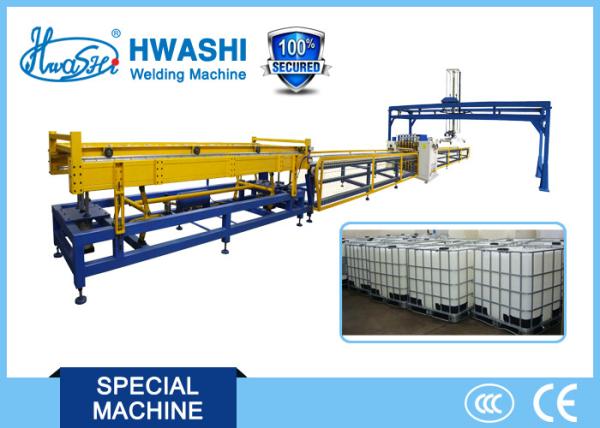 Máquina de soldadura tubular 300A da malha do tanque de IBC com sistema de descarregamento automático