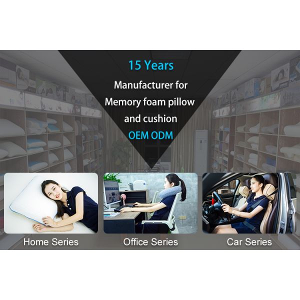 Polyurethane Memory Foam Lumbar Support Cushion for Car Seat 34*33*12cm 3D Mesh Fabric