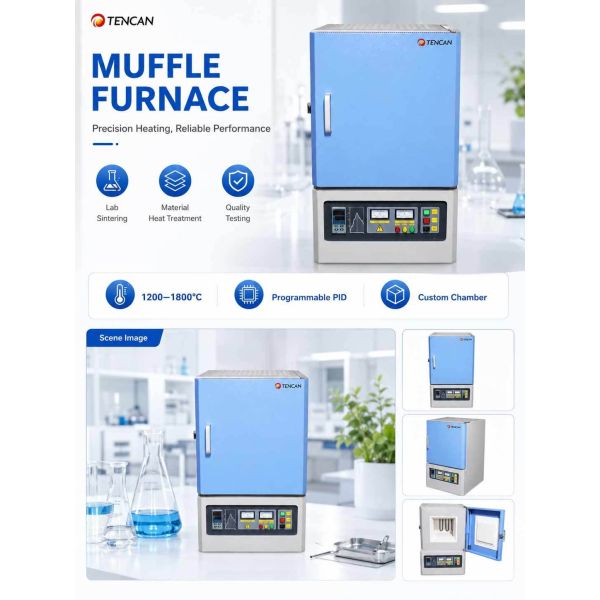 1200°C Muffle Furnace with 50-Segment PID Control and Polycrystalline Mullite Fiber Lining for High-Temperature Applications