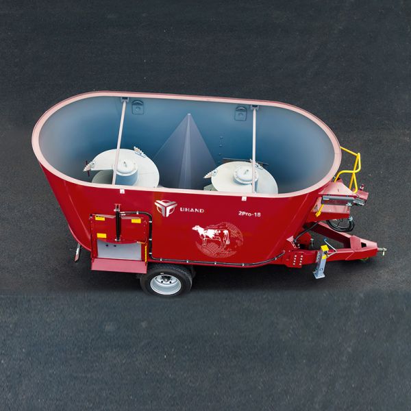 18 M3 Dual Screw Vertical Feed Mixer Wagon With Reinforced Axle For Dairy And Beef Cattle