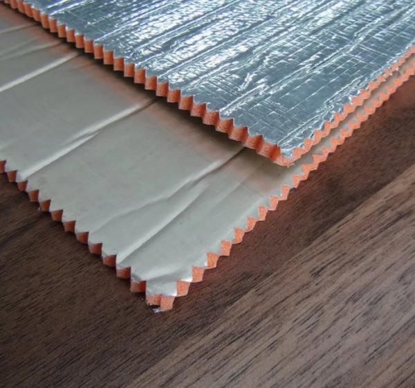 Anti Glare Coating Foil Backed XPE Foam Material Heat Insulation Reinforced Weave Scrim