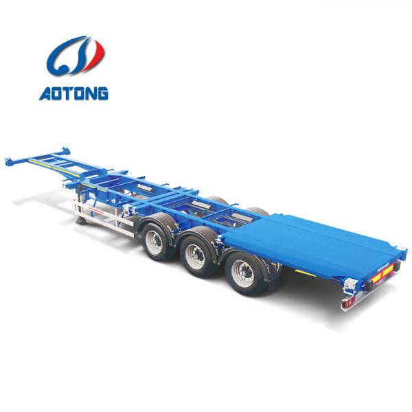 Tri Axle Container Chassis Skeletal Cargo Semi Truck Trailers for 20ft 40ft Containers