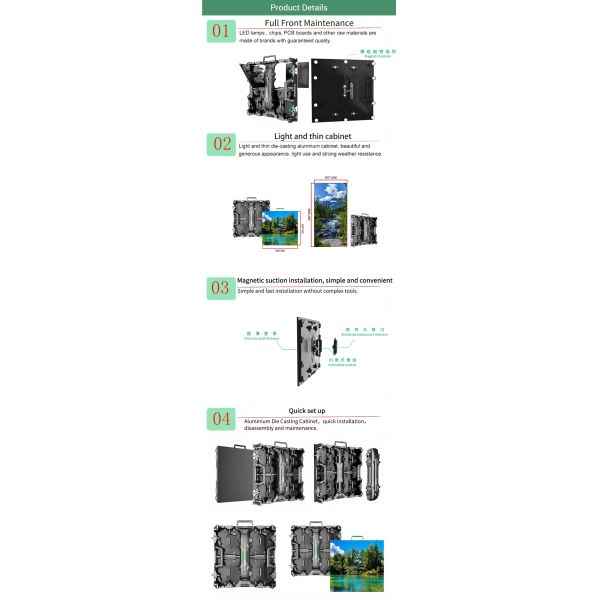 Pantalla LED de alquiler en interiores P3.91 con y 500*500mm Tamaño del gabinete con gran brillo 1800cd/m2