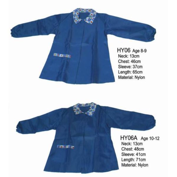 Халат искусства рукава верхнего сегмента голубой длинный, прозодежды картины детей для малышей