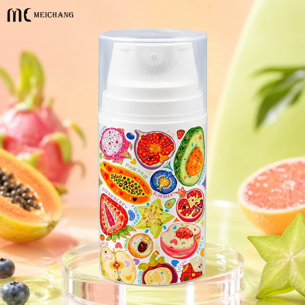 30ml-150ml Self-Sealing Airless Pump Bottle with Protective Cap | PP Vacuum Cosmetic Packaging Bottle(MC-227)