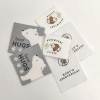 La cinta bordada de encargo del algodón de las etiquetas del bebé de la ropa del nombre imprimió a Logo Labels tejido de encargo