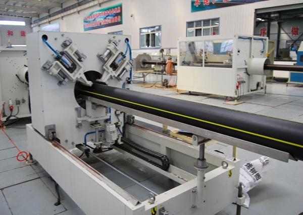 High Efficiency Gas HDPE Pipe Extrusion Machine Horizontal Type