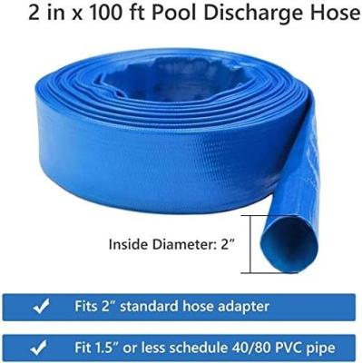 PVC Lay Flat Pump Discharge Hose With Aluminum Camlock C & E Fittings, Cam Lock Fitting Type F included, Heavy Duty
