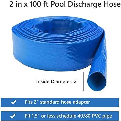 PVC Lay Flat Pump Discharge Hose With Aluminum Camlock C & E Fittings, Cam Lock Fitting Type F included, Heavy Duty