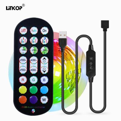 インテリジェント リモートテレビ 音楽 LED ストライプライトセット カッタブル マルチモード 2.4G