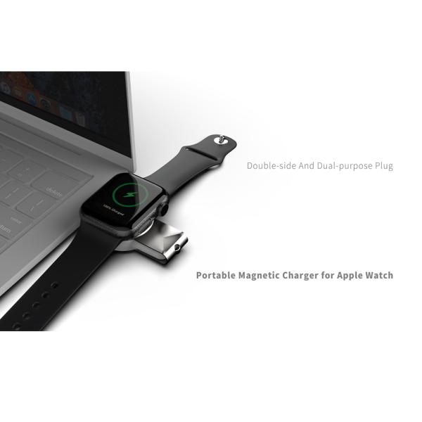 T304-A Dual Plug 2 In 1 Watch Charger ABS 3W For Charging Apple Watch
