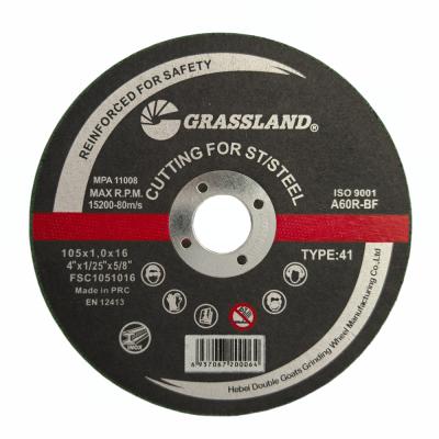 Disques à meuler en inox de 4 pouces pour coupes droites et sans éclats 105mm x 1mm x 16mm, lame à couronne continue, abrasif en oxyde d'aluminium résistant, 80 m/s