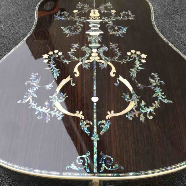 Aaaa All Real Abalone Super Deluxe Wood D45L Acoustic Guitar Customized Logo Is Available