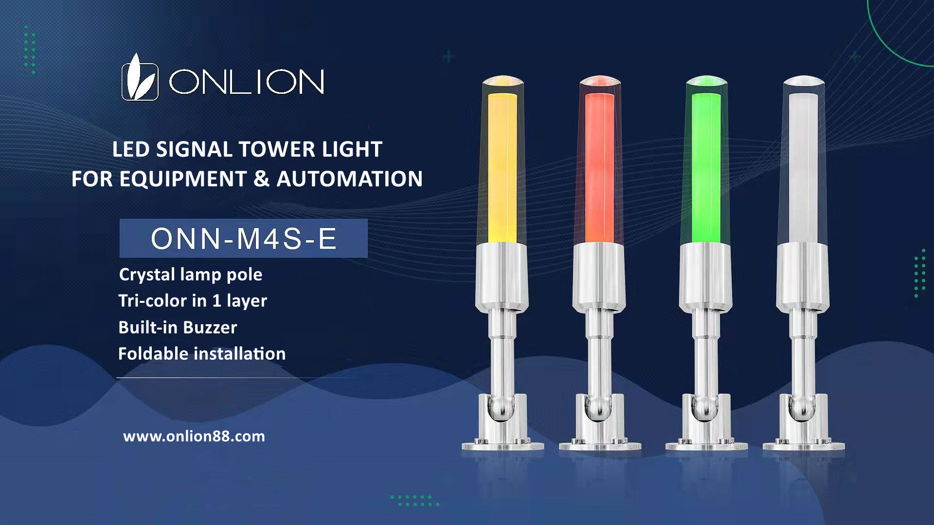 ONN M4S-E LED Lights Single Layer Three Colors RYG With Buzzer For Cnc Machine