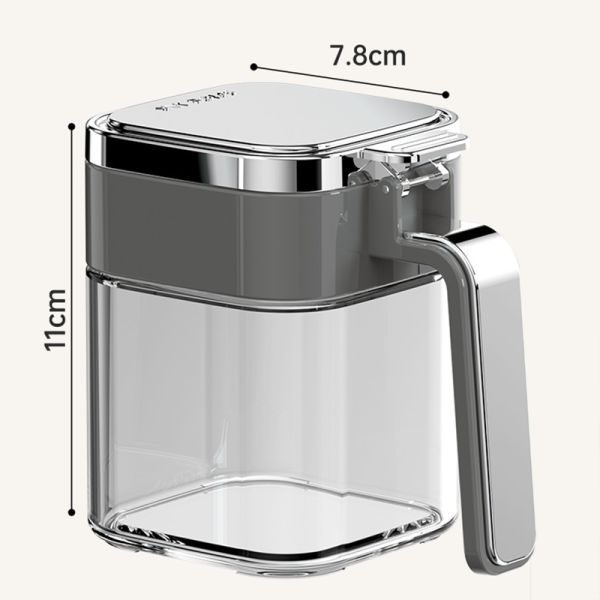 2024 New Design Kitchen Seasoning Storage Container Glass Spice Salt Jars With Stainless Steel Lids