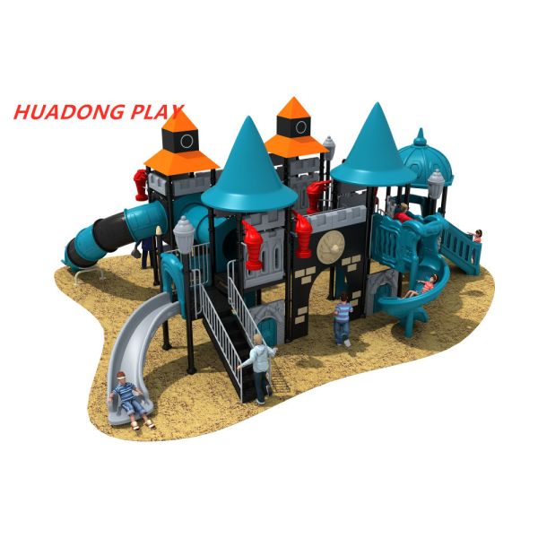 European And Korea Castle Outdoor Playground Slides Kid Plastic Amusement Park