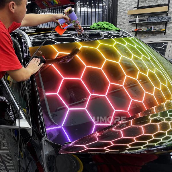 100% No Visual Distortion Ultra HD 1.22*15M High Hydrophobic Red EPU Windshield Protection Film WPF TPU Car Windshield PPF