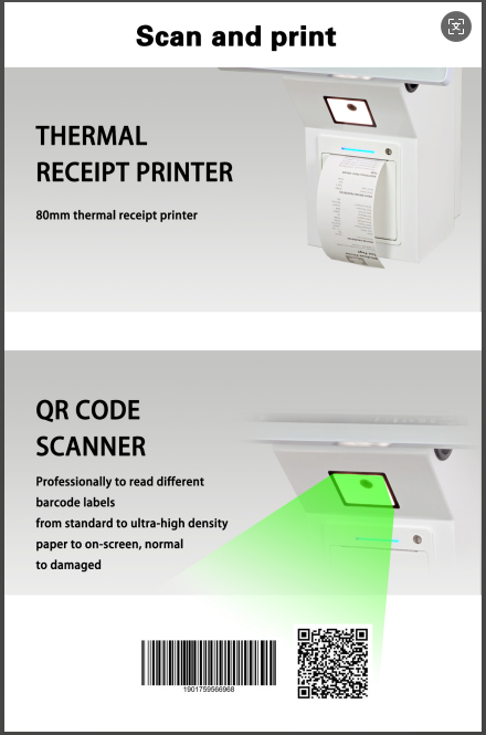 21.5 15,6 pulgadas Blanco Automático sin efectivo Restaurante de autoservicio Quiosco Montado en la pared