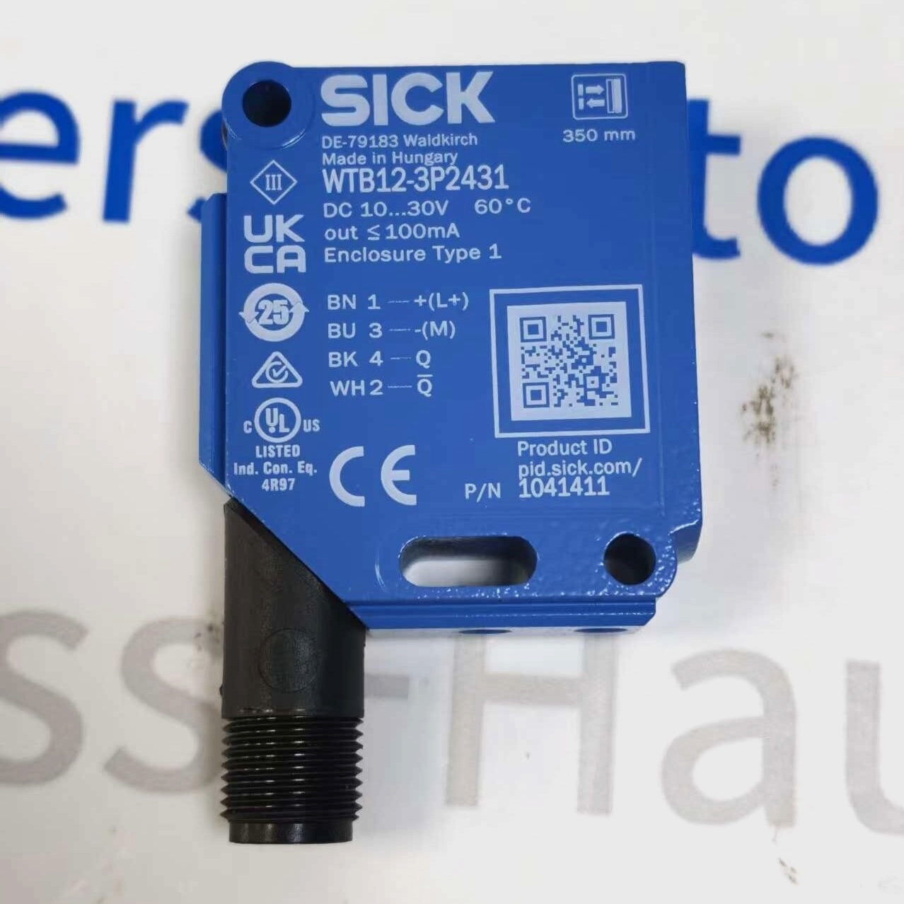 SICK WTB12‑3P2431 Background Suppression Photoelectric Sensor