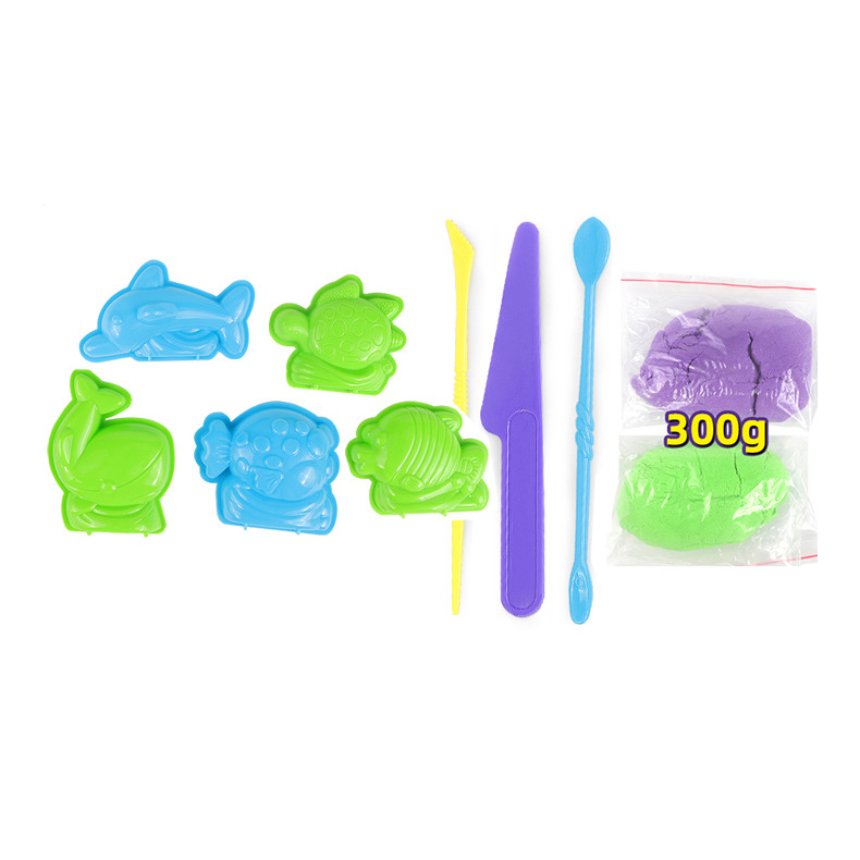 2022 Fancy Modelling Colorful Non-toxic Magic Kids Educational Toy DIY Tools 300g Dynamic Sand