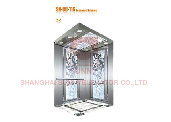 Mirror Stainless Steel Lift Passenger Elevator Cabin Economic / Luxury
