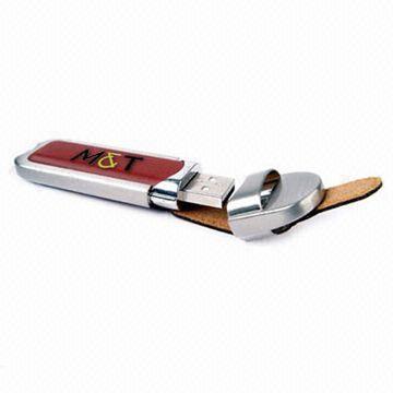 Memoria USB de cuero más caliente AT-030B