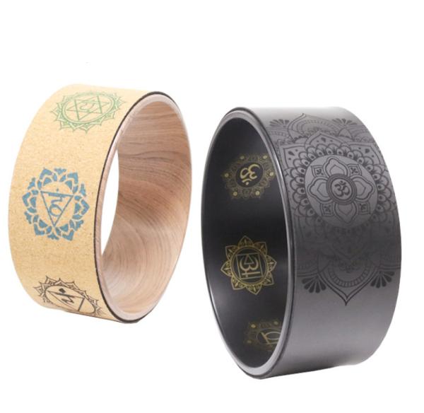 33cm Diameter PU Yoga Exercise Wheel Thick Cushion For Dharma