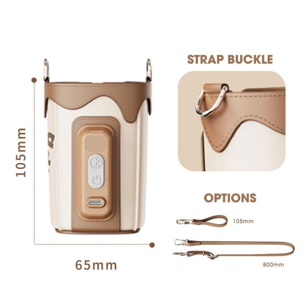 PU leather Electric Baby travel milk warmer Quick Temperature Heating Sleeve Cover 18w