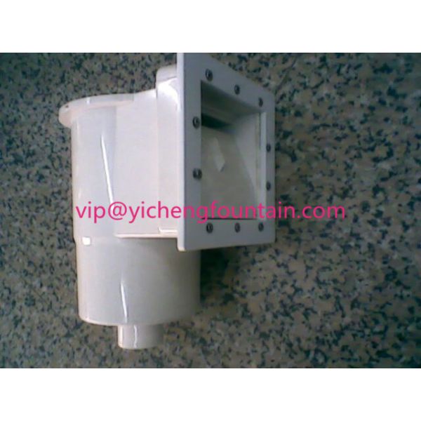 White ABS Wide Mouth Pool Wall Skimmer With Decorative Face Plate 1.5 Inches