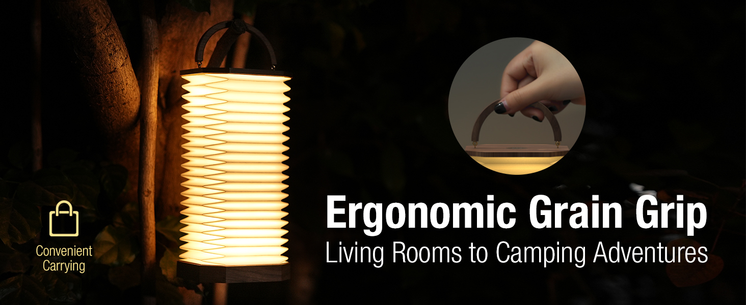 3D E26 LED Bedside Table Accordion Lamp Outdoor Camping Lighting