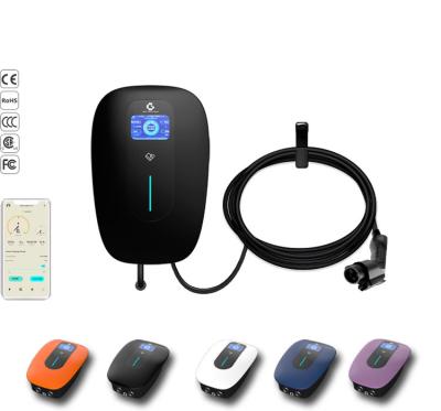 chargeur rapide de maison de 7kw 32A pour la voiture électrique prise de Type2 de Wallbox de 3 phases