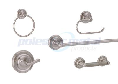 5 PCes lustraram o bloco escovado hardware do valor do banho do níquel do banheiro de Zamak do cromo