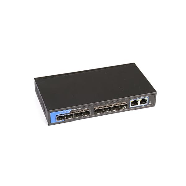 2 Years Waranty Optical Fiber Media Converter 10/100/1000M 2 Fiber Port 8 RJ45