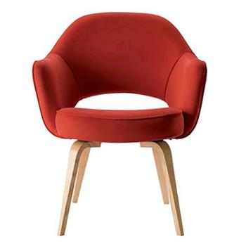 Bent Wood Fiberglass Dining Chair Cashmere Fabric High Density Foam With Multi Colors