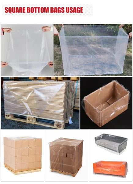 Custom Waterproof Heavy Duty Transparent Plastic Pallet Covers Bag