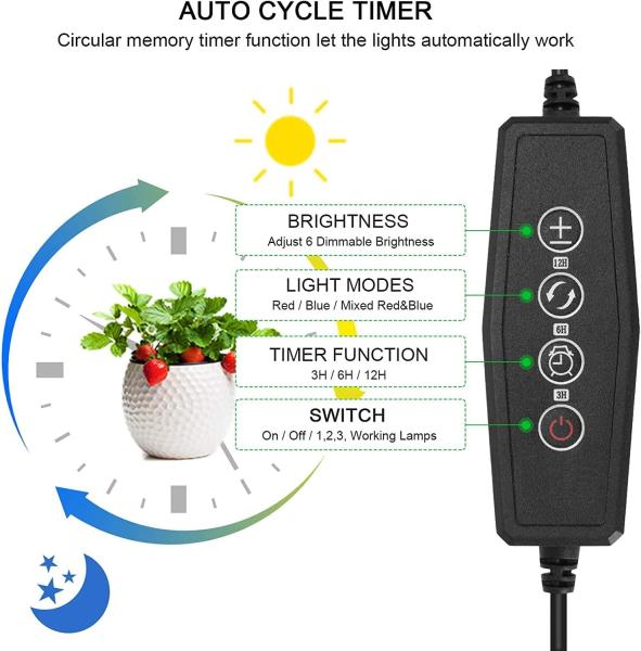 Flexible Goose Neck 30w Grow Light Indoor With Auto Timer