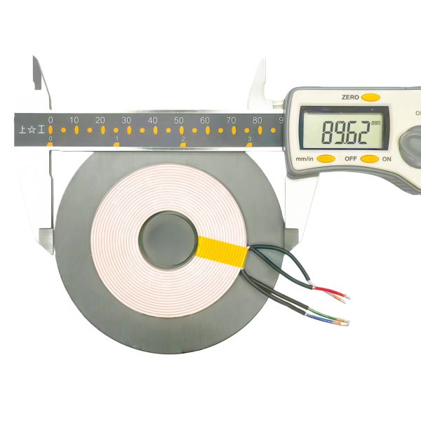 90mm Wireless Power Supply Coil Multi-Strand Litz Wire and Four-Layer Winding