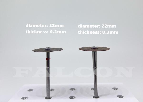 Red Dental Diamond Discs 0.2mm 0.3mm Thick Reinforced Cutting Wheel For All Ceramics