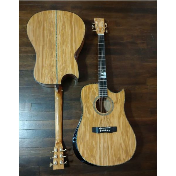 AAAA custom guitar all solid imported Olive wood Ryans style guitar customize handmade acoustic guitar